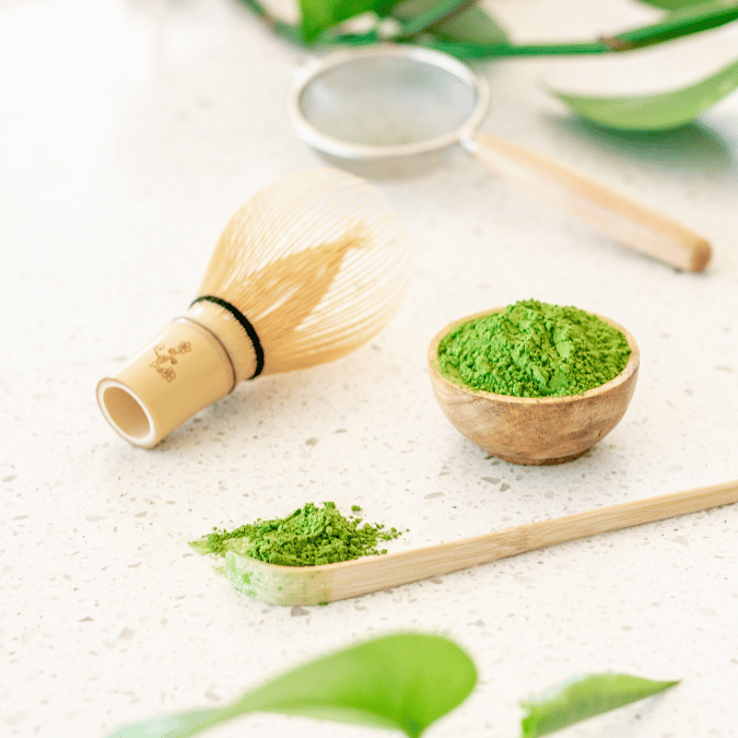 Bamboo Whisk (Chasen) and Matcha Powder - Matcha Yu Tea