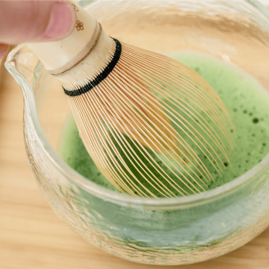Bamboo Whisk and Matcha in Bowl