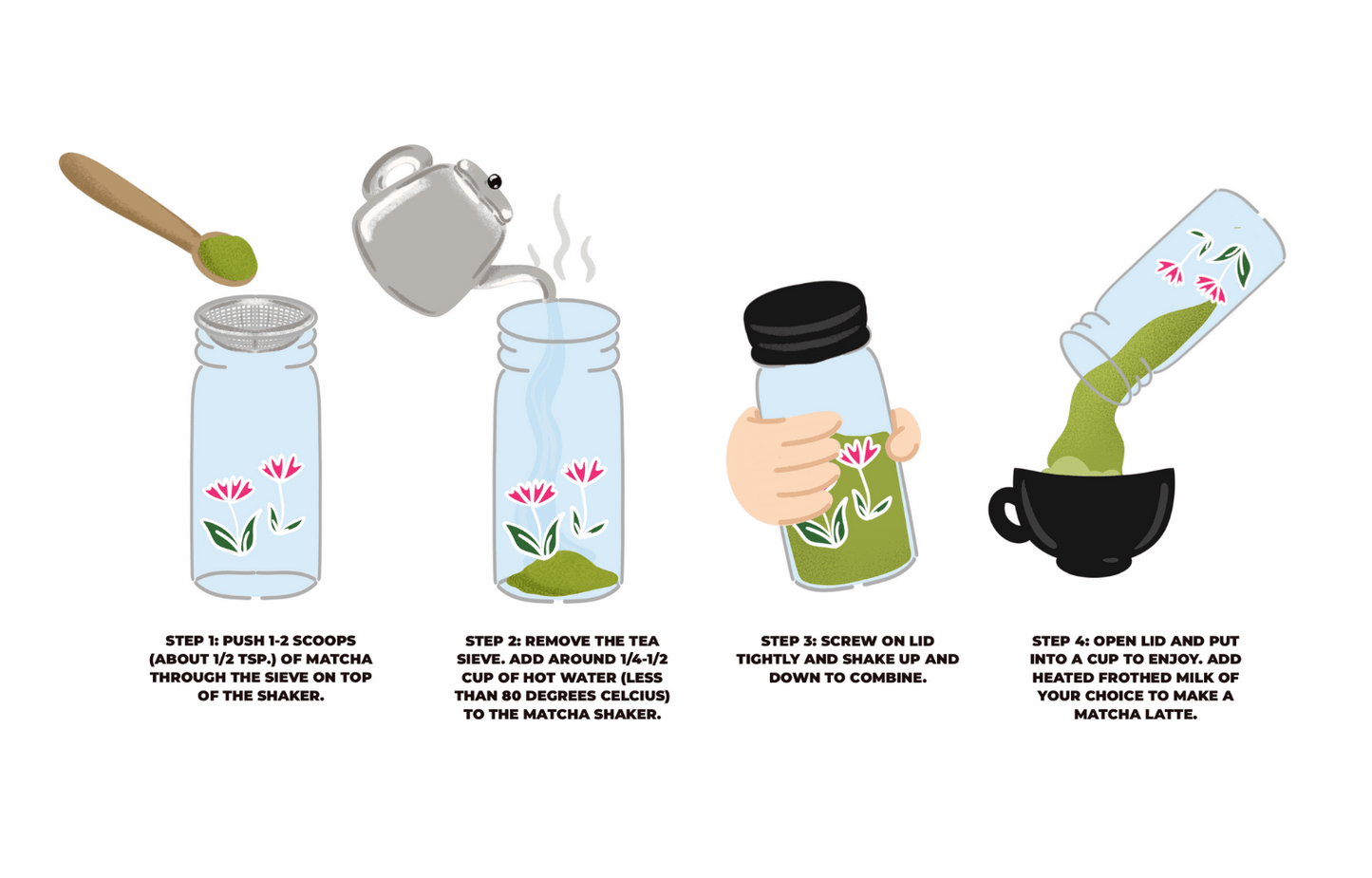 Premium Matcha Shaker Set