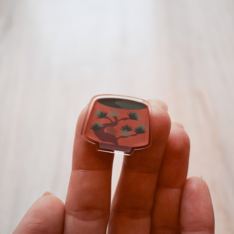 Matcha Bowl Bonsai Pin Holding