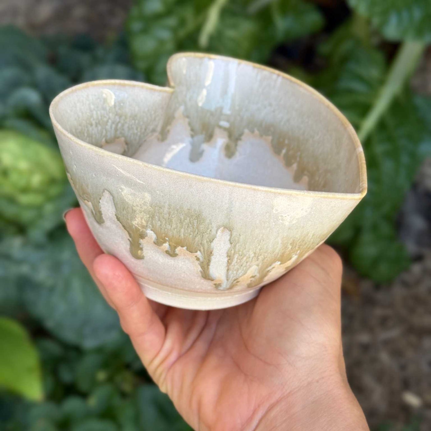 Pink Brown Matcha Heart Bowl