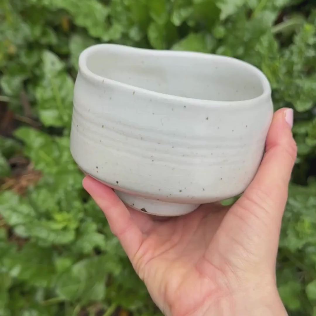 White Chawan Matcha Bowl