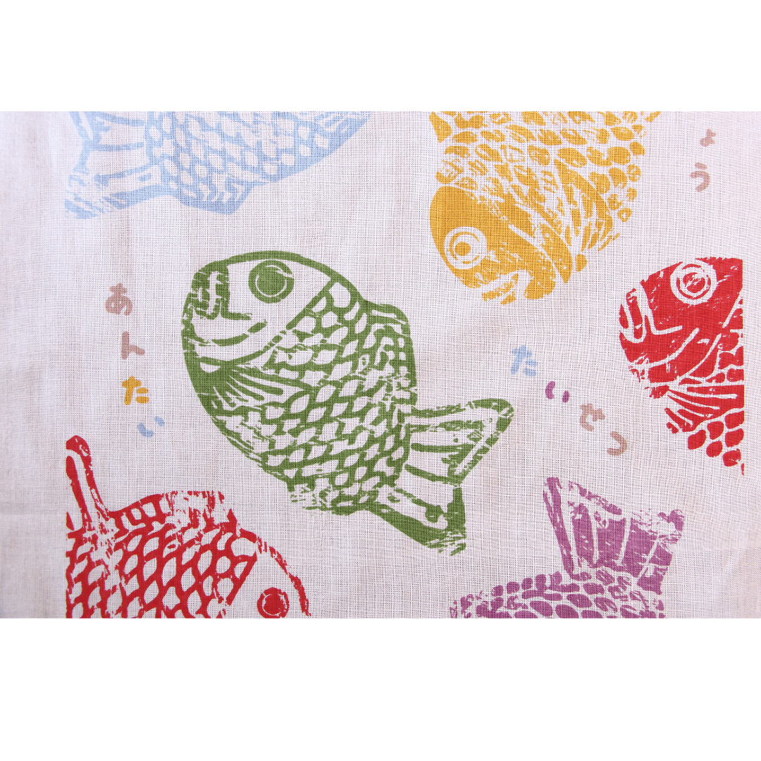 Tenugui Fish Wrap Furoshiki Traditional Japanese