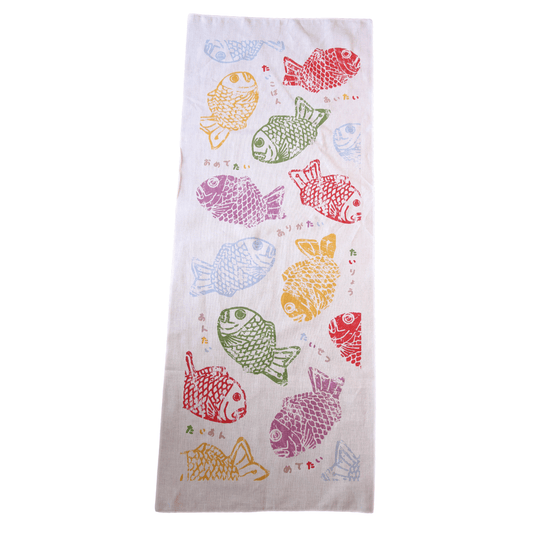 Tenugui Fish Wrap Furoshiki Traditional Japanese