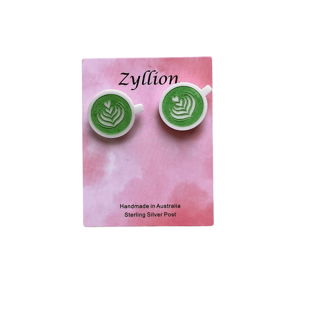 Matcha Latte Stud Earrings