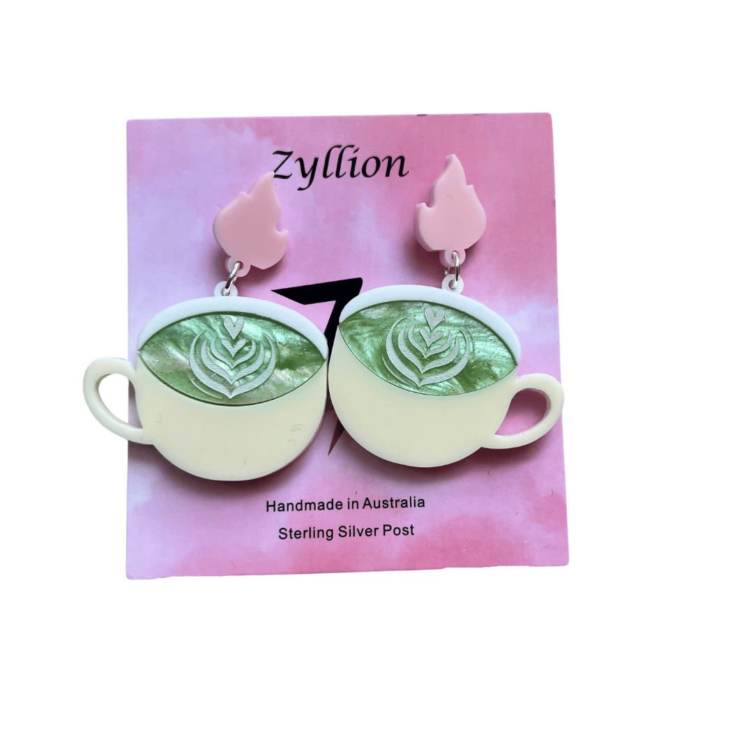 Matcha Latte Dangle Earrings