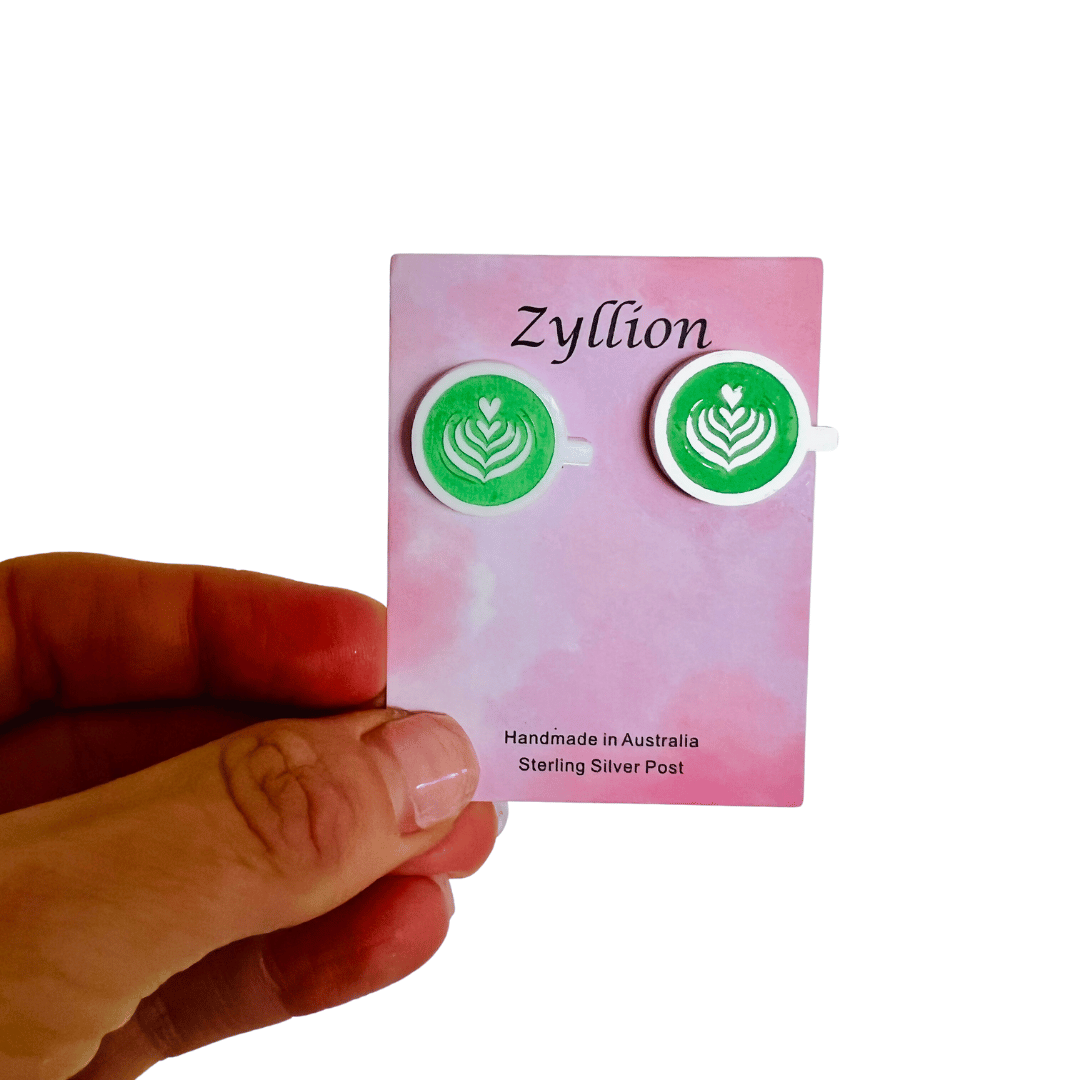 Matcha Latte Stud Earrings 2