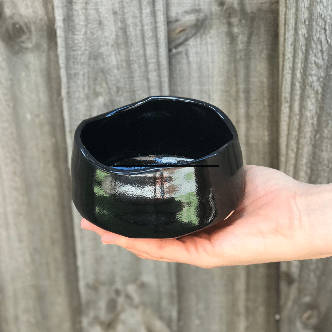 Black Matcha Chawan Bowl Mino Ware