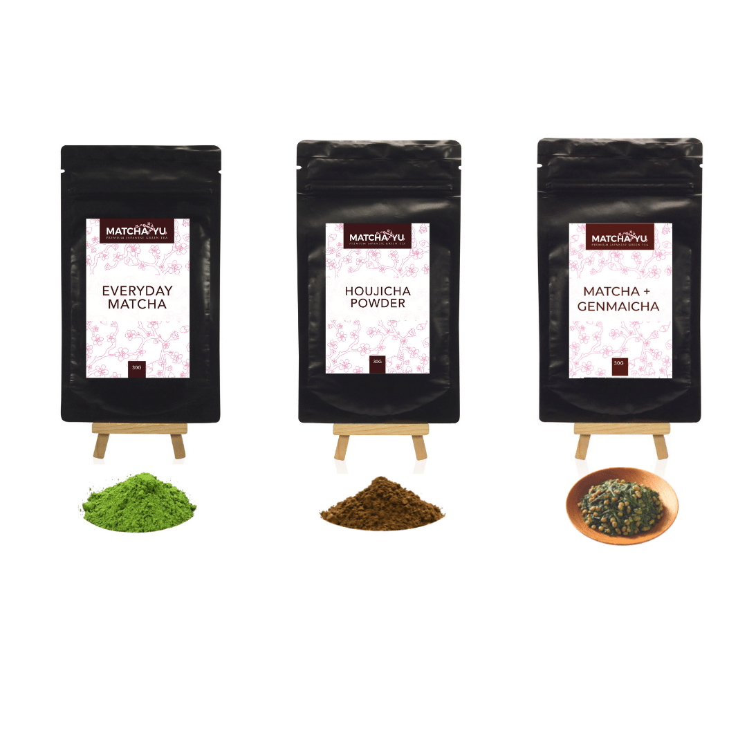 Tea Lovers set - Matcha, Hojicha and Matcha Genmaicha 