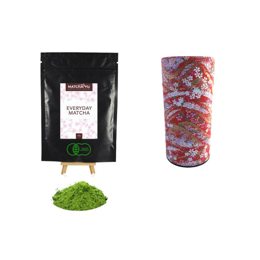 EVERYDAY Matcha Green Tea Powder (70g) + Tea Canister Bundle - save $5 Matcha Matcha Yu 
