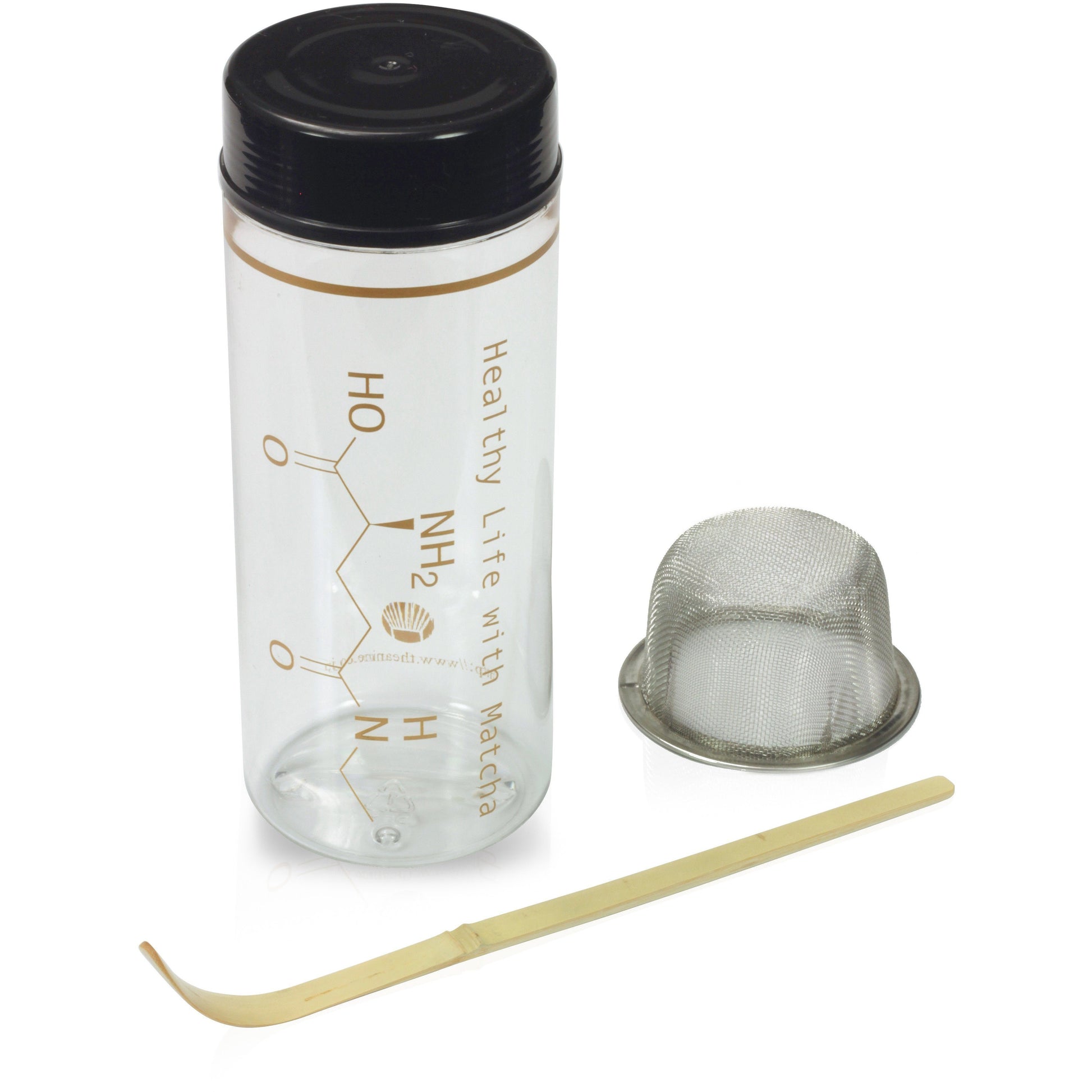 Tea Shaker + Bamboo Tea Scoop Set Accessories Matcha Yu Clear 